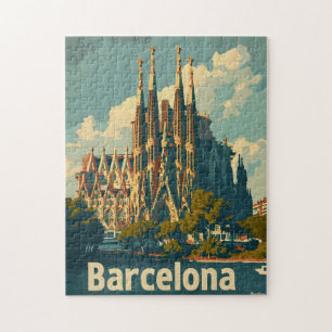 Vintage Barcelona Sagrada Familia Puzzle
