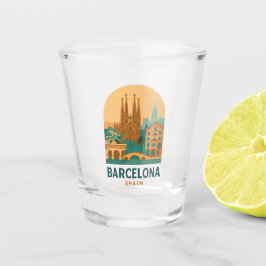 Vintage Barcelona Spanien Reise – Sagrada Familia Schnapsglas