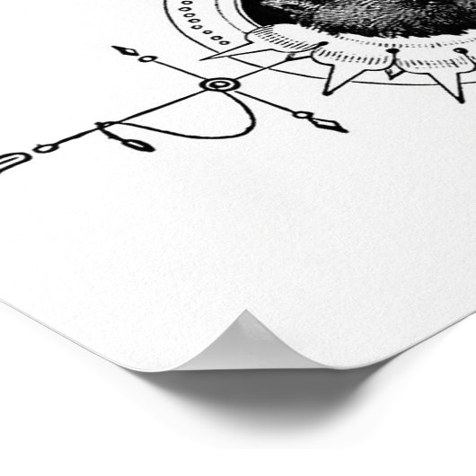 Vintage Bärendarstellung Poster (Ecke)