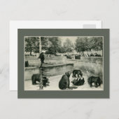 Vintage Bärengrube im Foto Bern (Bern) Postkarte (Vorne/Hinten)