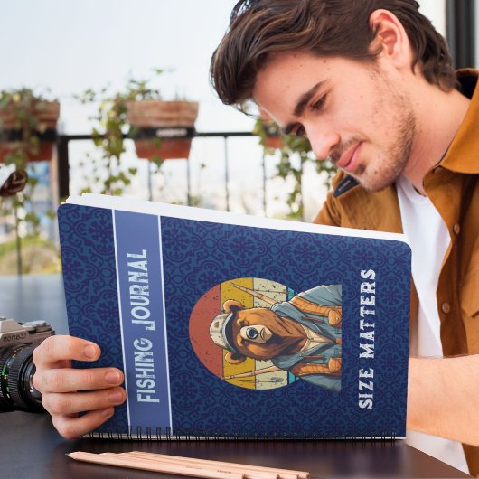 Vintage Bärenruhegaben für den Vater Fischer Notizblock