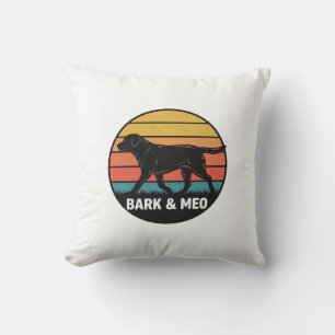 Vintage Bark And Meo Dog Sonnenuntergang-Shirt-Des Kissen