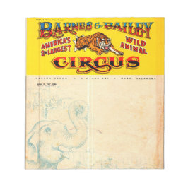 Vintage Barnes & Bailey Circus Notizblock