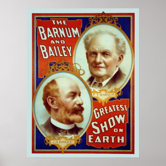 Vintage Barnum-&-Bailey-Zirkusposter Poster (Vorne)
