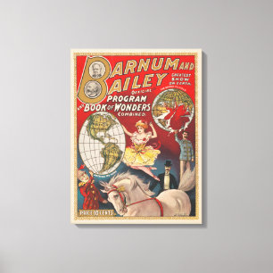 Vintage-Barnum-und-Bailey-Programmcover Leinwanddruck