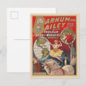 Vintage-Barnum-und-Bailey-Programmcover Postkarte (Vorne/Hinten)