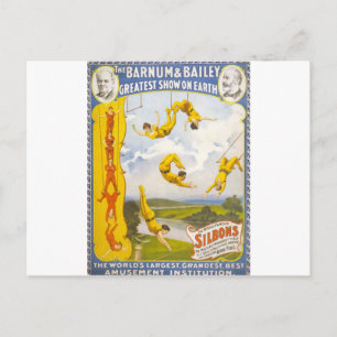 Vintage Barnum und Bailey Zirkus Postkarte