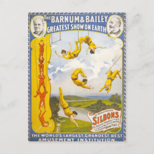 Vintage Barnum und Bailey Zirkus Postkarte