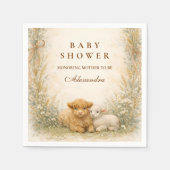 Vintage Barnyard Wildflower Baby Shower Serviette (Vorderseite)