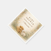 Vintage Barnyard Wildflower Baby Shower Serviette (Ecke)