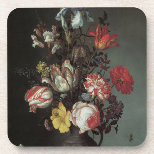 Vintage Barock-Blumen von Balthasar van der Ast Getränkeuntersetzer