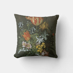 Vintage Barock, Blumenstilleben Blumen in Vase Kissen