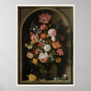 Vintage Barock, Blumenstück von Bosschaert, dem Äl Poster