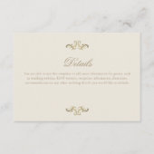 Vintage Barock-Goldhochzeiten Begleitkarte (Vorderseite)