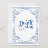 Vintage Barock-Hochzeit Vielen Dank Einladung (Vorderseite)