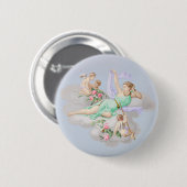 Vintage-Barock-Pastell-Engel Button (Vorne & Hinten)