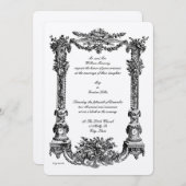 Vintage Barock-Rokoko-Fußleiste Einladung (Vorne/Hinten)