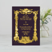 Vintage Barock-Rokoko-Fußleiste Folieneinladung (Stehend vorne)