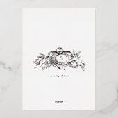 Vintage Barock-Rokoko-Fußleiste Folieneinladung (Rückseite)