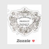 Vintage Barock-Rokoko-Viktorianische Vorlage Aufkleber (Blatt)