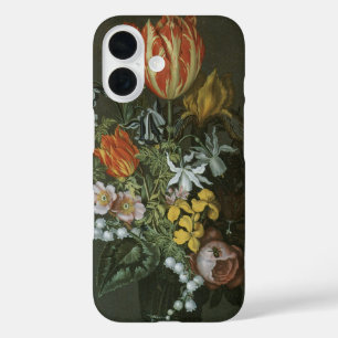 Vintage Barock, Stillleben Blumen in Vasen iPhone 16 Hülle