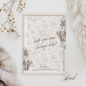 Vintage Barockblumenmonogramm-Foto-Hochzeit Dankeskarte