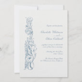 Vintage Barockbrücke Elegante Hochzeit Einladung (Vorderseite)