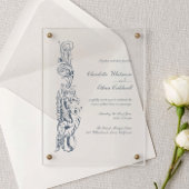 Vintage Barockbrücke Elegante Hochzeit Einladung