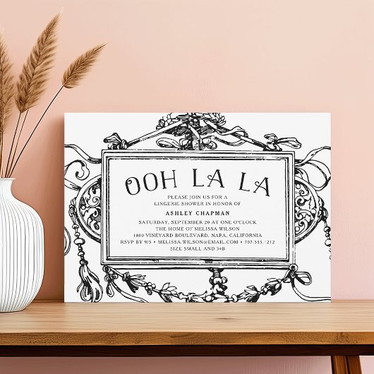 Vintage Barockdusche Einladung