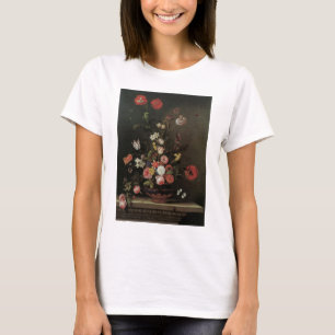 Vintage barocke Blume des Stilllebens in Vase T-Shirt