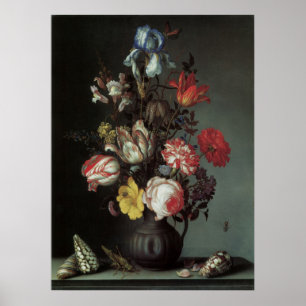 Vintage barocke Blume von Balthasar van der Ast Poster