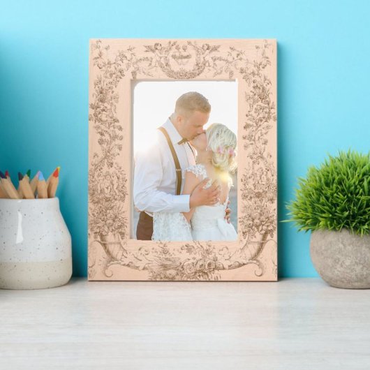 Vintage barocke Rokoko-Grenze mit Herz Geätzte Rahmen