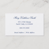 Vintage barocke Seashell Calling/Business Card Visitenkarte (Rückseite)