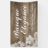 Vintage barocke Spitze auf rustikalem elegantem Banner (Vertikal)