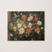 Vintage barocke Stillleben Blume in Metal a Vase Puzzle (Horizontal)