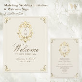 Vintage Barockgoldene Hochzeit Einladung