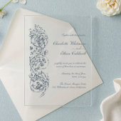 Vintage Barockkirchenhochzeit Einladung