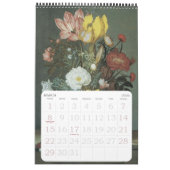 Vintage Barockkunst, Stillleben Blume Kalender (Mär 2026)