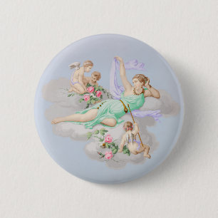 Vintage BarockPastelengel Button