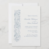 Vintage Barockschmuck Border Elegante Hochzeit Einladung (Vorderseite)