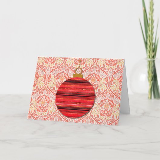 Vintage Barockstil-Weihnachtskarte Karte (Vorderseite)