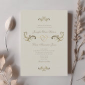 Vintage Barockzeit Romantische Hochzeit Einladung