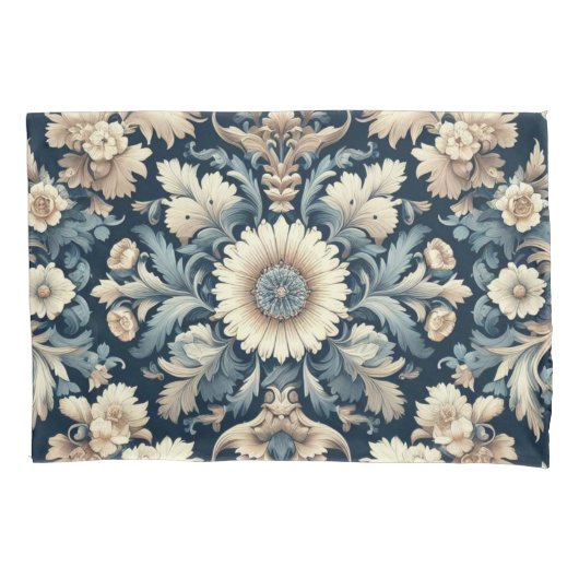 Vintage Baroque Floral Foliage Pillowcase Kissenbezug (Vorderseite)