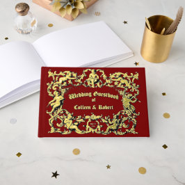 Vintage Baroque Rococo Cherubs Border Gästebuch