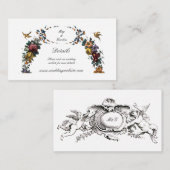 Vintage Baroque Rococo Floral Cartouche Begleitkarte (Vorne/Hinten)