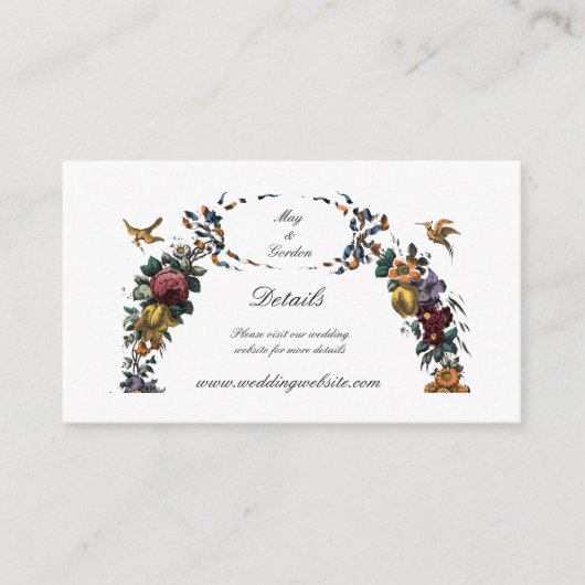 Vintage Baroque Rococo Floral Cartouche Begleitkarte (Vorderseite)