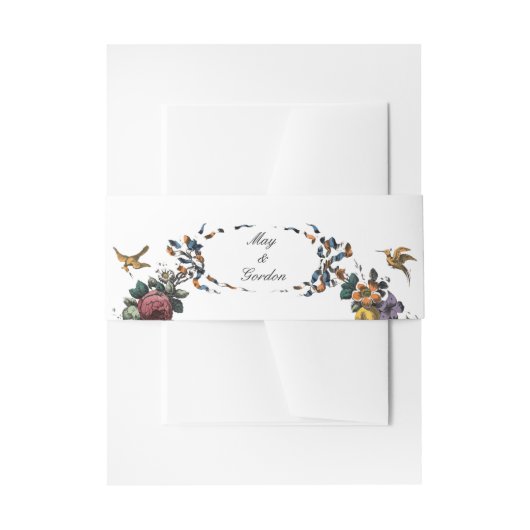 Vintage Baroque Rococo Floral Cartouche Einladungsbanderole (Vorderseite Beispiel)