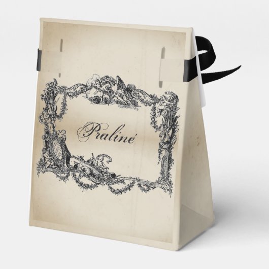 Vintage – Baroque – Shabby chic – Praliné Geschenkschachtel (Rückseite)