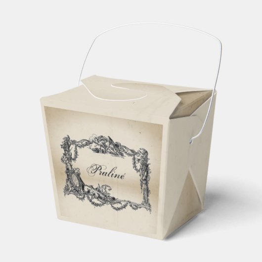 Vintage – Baroque – Shabby chic – Praliné Geschenkschachtel (Vorderseite)