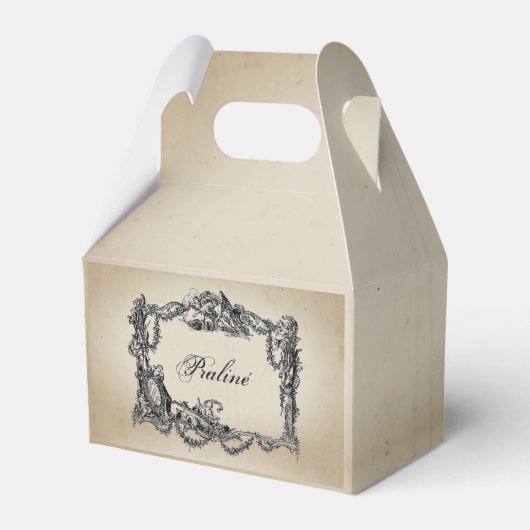 Vintage – Baroque – Shabby chic – Pralinen Geschenkschachtel (Rückseite)